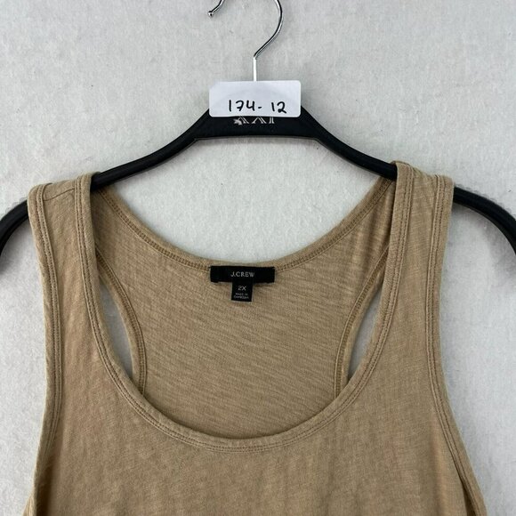 J.Crew Tank Top Women's Sz 2X Brown Plain Basic Scoop Neck Racerback Lightweight - Picture 9 of 9